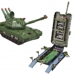 garagetank met 4 auto's, met licht- en geluidseffecten, 44 cm