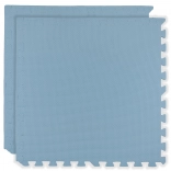 HUMBI schuimmat 120 × 60 cm – grote waterdichte schuimpuzzel, 2 stuks, lichtblauw