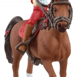 schleich horse club ruiterset hannah en cayenne met beweegbaar figuurtje