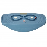 blauw evenwichtsbord voor kinderen met doolhof en knikkers