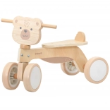 Houten loopfiets POLARB beertje met stille wielen