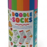 Creatieve sokken-kleurset in een koker