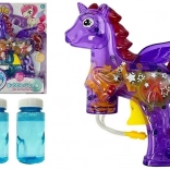 Paarse eenhoorn bellenblaaspistool