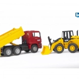 Bruder vrachtwagen MAN kiepwagen en voorlader FR130