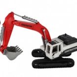 Bouwspeelgoed graafmachine op rupsbanden plastic/metaal