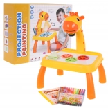 Kinder tekentafel met projector Giraffe – geel