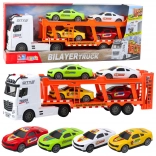 Set sleepwagen met 4 autootjes, licht en geluid