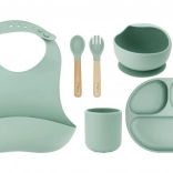 MoMi AMI groene siliconen kinderservies set