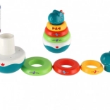 Wiebeldinosaurus met stapelringen (piramide) 16 cm