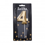Partykaars Goud cijfer 4