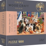 Houten puzzel TREFL Wood Craft Origin Hondenvriendschap 1000 stukjes