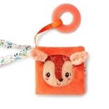 Lilliputiens mini boekje met knisperpagina’s en bijtring hertje Stella, 6m+