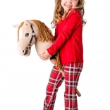 Hobby horse Gracja – rieten stokpaardje van zacht pluche