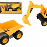 Bouwvoertuigen 2 stuks kunststof 18 cm