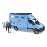 Bruder Mercedes‑Benz Sprinter paardenvervoerder met figuur