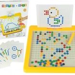 Magnetisch bord met 100 kralen geel