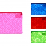 documentenmap met ritssluiting met bloemenpatroon 16 × 20,5 cm