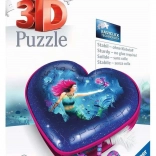 RAVENSBURGER 3D-puzzel hart zeemeermin – sieradendoos, 54 stukjes