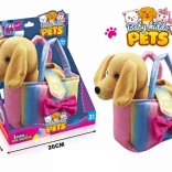 Pluchen hondje in handtas