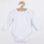 Babybody met lange mouwen BOBAS FASHION – wit, 100% katoen