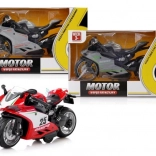 Motor met frictieaandrijving met geluid en licht