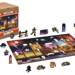 Houten puzzel Londen 's nachts met vuurwerk