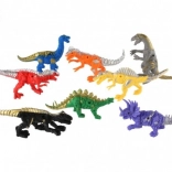 set van 8 plastic dinosaurussen 14–17 cm in zak