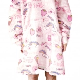 Warme hoodie-deken met capuchon COZY NOXXIEZ met snoeppatroon