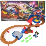 Monster Jam Supercharge Speedway stuntracingset met verlichting en 2 auto’s 1:64