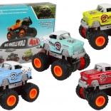 monstertruck-autootje 4x4 op grote wielen – set kleuren