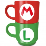 Set keramische mokken Super Mario Mario en Luigi