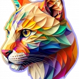 Houten puzzel WOODEN CITY kleurrijke poema 150 stukjes