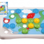 mozaïekspel met dopjes voor de allerkleinsten 3,2 cm, 36 stuks en 7 voorbeelden