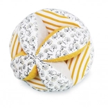 Textiele activiteitenbal met rammelaar Bij