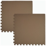 Schuimmat HUMBI 120 × 60 – grote waterdichte puzzel, veilig voor kinderen, donkerbeige (cappuccino) – 2 stuks