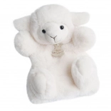 Doudou Pluche Handpop Lammetje 25 cm