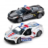Metalen politieauto 12 cm