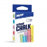 Gekleurde driehoekige krijtjes 10 stuks in doosje