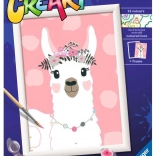 CreArt schilderen op nummer – lama, geen drama 18 × 24 cm