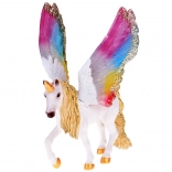 Pegasus-eenhoornfiguur met regenboogkleurige vleugels
