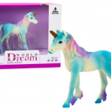 Verzamelfiguur kleine blauwe eenhoorn 8 cm