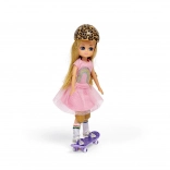 Lottie pop skateboardster met paarse skateboard