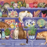 Puzzel Katten in de Boekenkast 200 Stukjes
