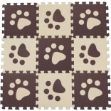 Schuimrubberen vloerpuzzel – bruine pootjes