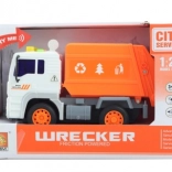 Batterij-aangedreven vuilniswagen met licht en geluid