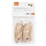 Houten spoorbochten klein compatibel met Maxim - 4 stuks