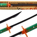 Samurai-zwaard nichirin op batterijen met geluid – groene handgreep