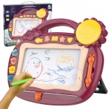 Woopie magnetisch tekenbord met geluiden en stempels, bruin