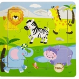 Houten safari-puzzel voor kinderen 18m+