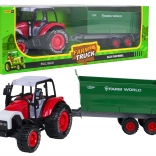 Metalen tractor met afneembare aanhanger met vliegwielaandrijving